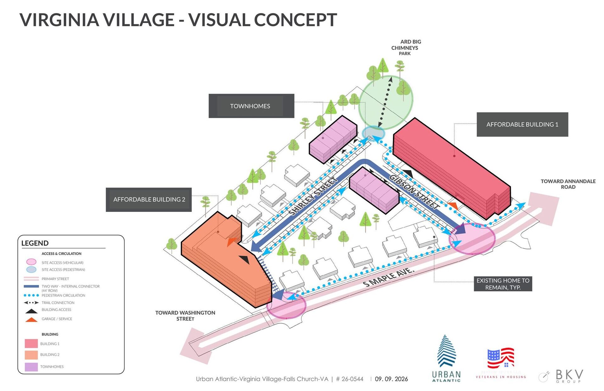 Virginia Village, Falls Church, VA — site concept diagram